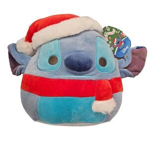 Squishmallows  Disney Stitch Christmas‎ Holiday Plush 9" Official KellyToy